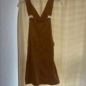 Brown Corduroy Pinafore Dress